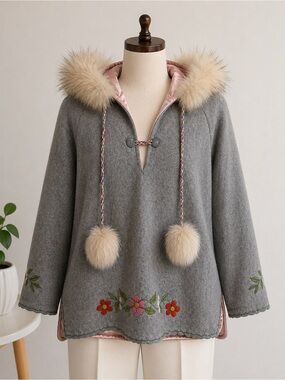 Northern Sun Grey Wool Coat